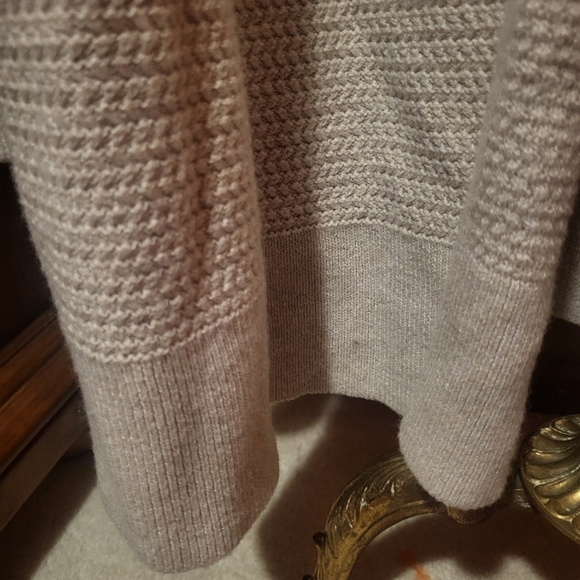 Gap Wool Blend Open Front Long Cream Knit Cardigan Lagenlook Size XL - Picture 4 of 8